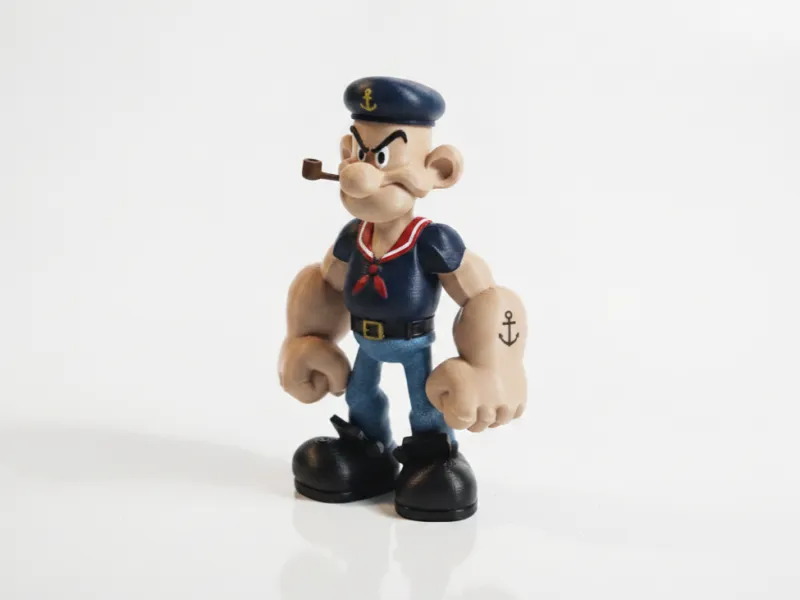 Popeye Figurine Cartoon Character 3D Printable