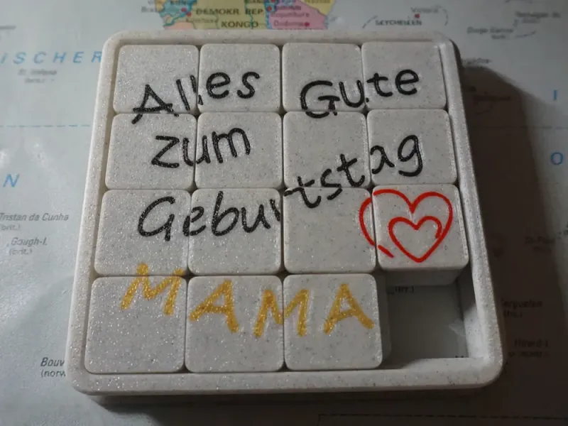 Schiebepuzzle Mama | Kleines Geburtstagsgeschenk