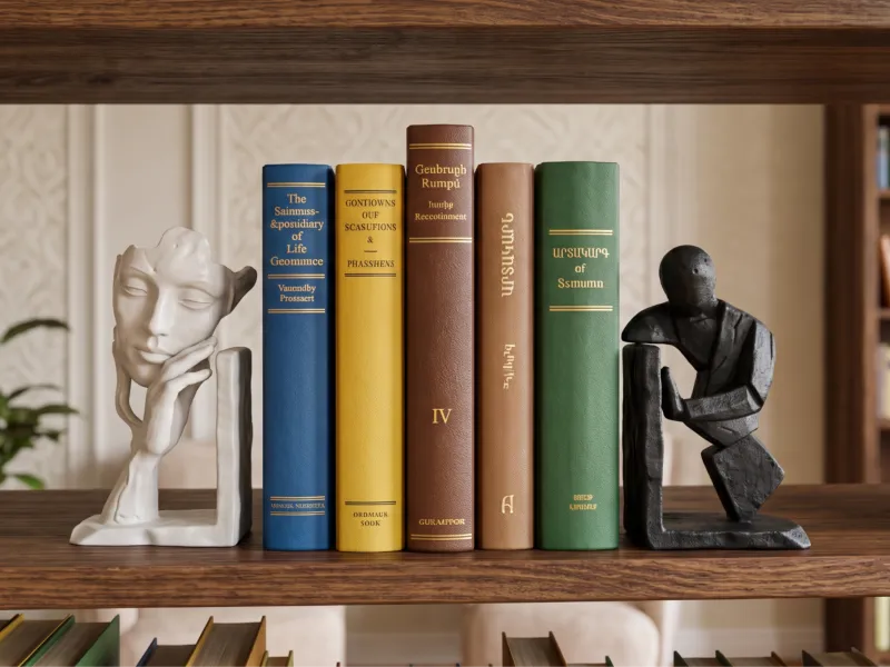 Suportes de Livros de Arte Moderna Rosto e Abstrato