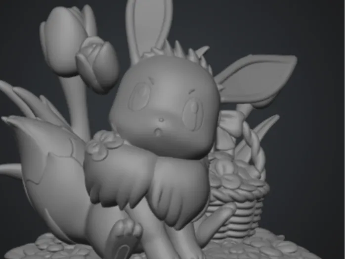 evee with flowers