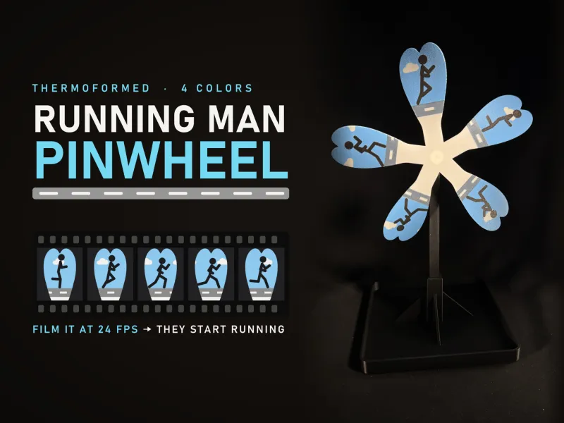 Running Man Pinwheel – Thermoformierte Sakura