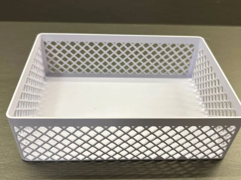 Openwork storage basket