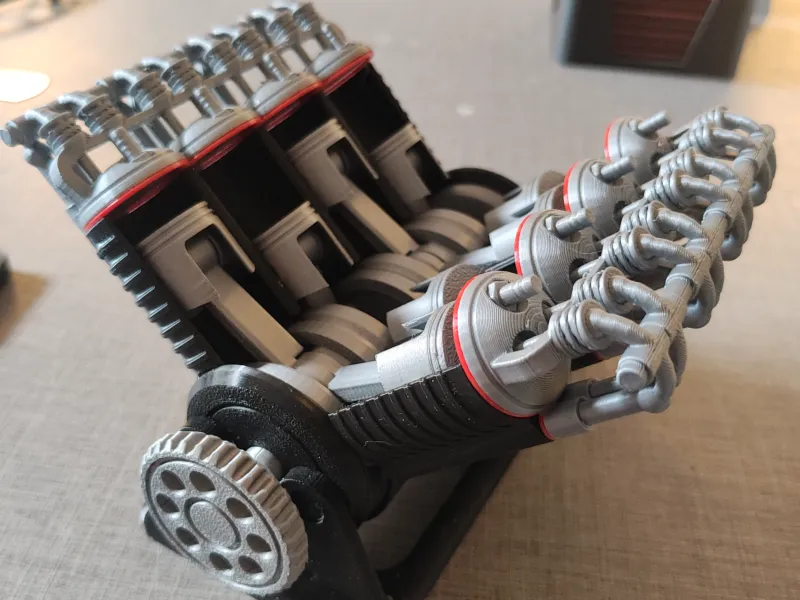 Miniatur-V8-Zylindermotor