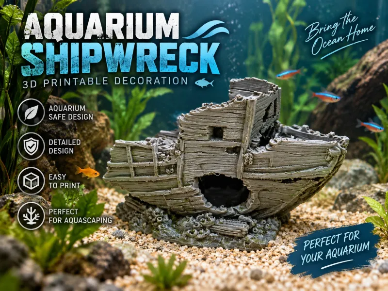 🌊 Aquarium Schiffswrack Deko