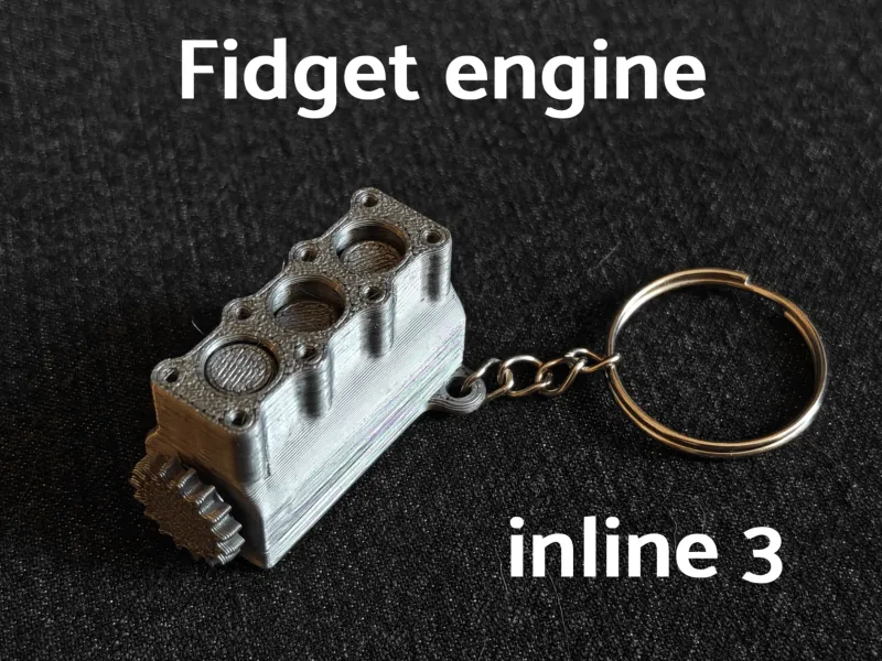 Fidget motor inline 3 sleutelhanger - zonder supports