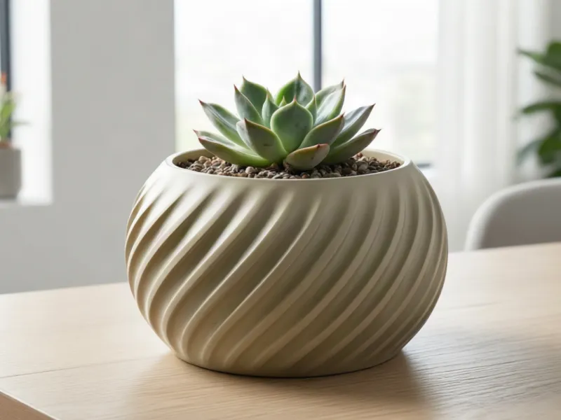 Ribbed Planter | Decorative Flower Pot 26005 A