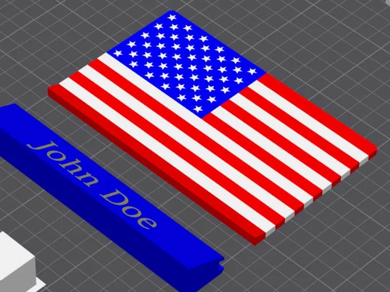 USA Flag Desktop name plate