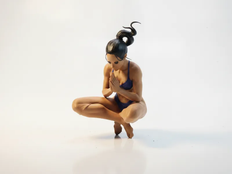 Meditierende Damenfigur Weibliche Figur 3D-druckbar