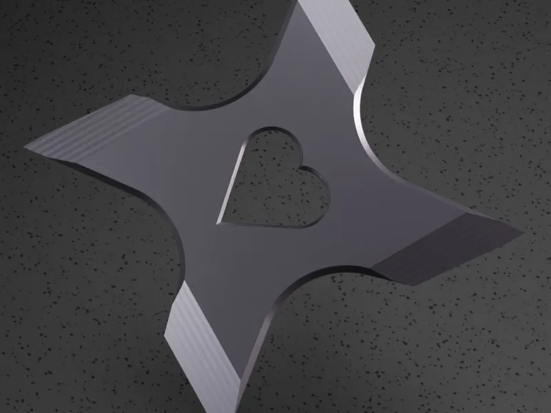 Shuriken of Love – Ninja Star STL (Free Model)