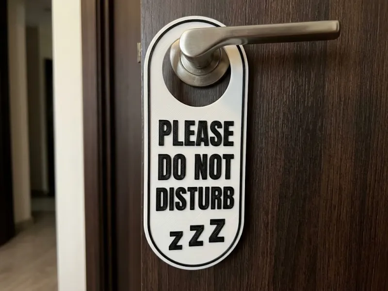 "Please Do Not Disturb" Door Hanger - 05