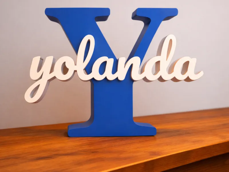 Inicial Y con el nombre de Yolanda