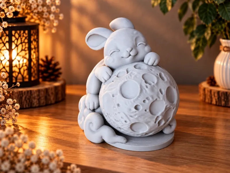 Coelho da Lua – Decoração Fofa de Coelho Lunar