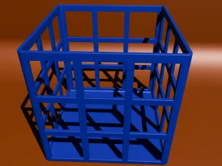 Mini Grid Storage Crate / Mesh Basket Desk Organiz V3D ID-02