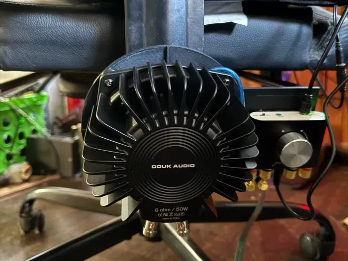 Douk Audio Bass Shaker Mount for 2 kinds of chair mounting.