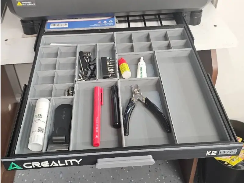 K2 Plus drawer with build plates stand - jcX Remix