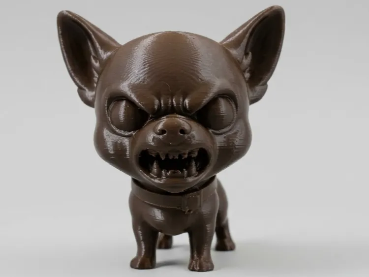 Impressão 3D de Chihuahua Bravo – Miniatura Engraçada de Cão Chihuahua