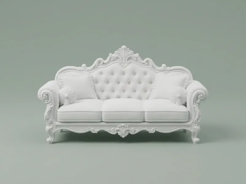 Baroque Sofa – Ornate Dollhouse Furniture