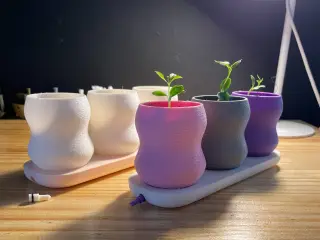 Mini Planter & Tray with plug