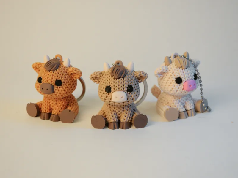Porte-clés Vache Tricotée