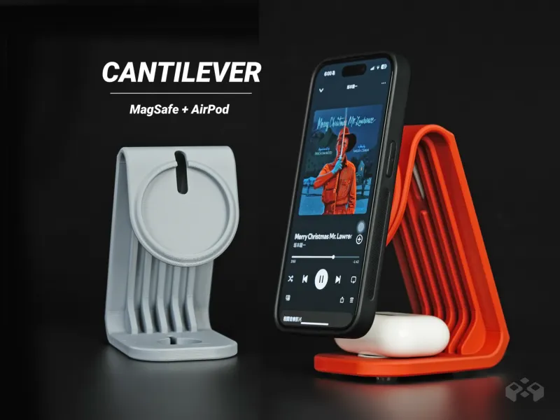 Supporto per caricabatterie iPhone (MagSafe + AirPod)