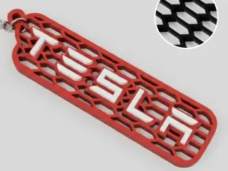 Tesla honeycomb keychian