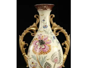 Ornate Floral Porcelain Vase