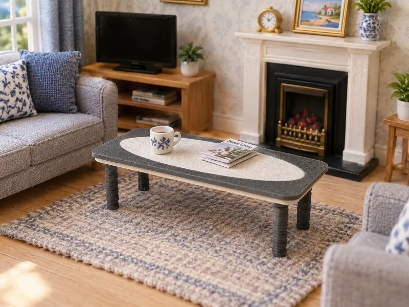 Table basse de maison de poupée