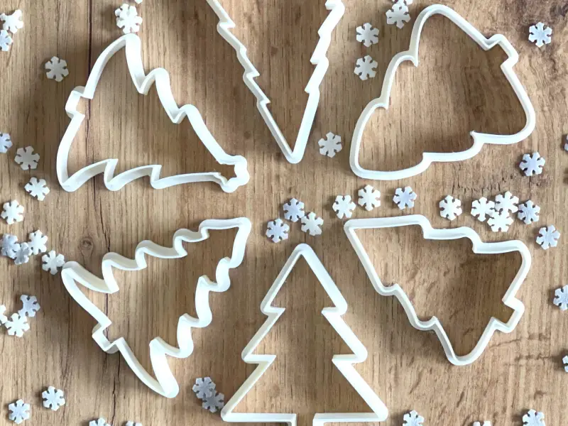 Cortador de biscoitos de árvore de Natal, vários formatos, cortador, cozinha