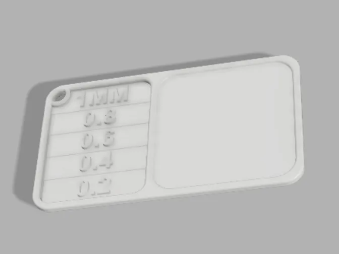 Simple Filament Swatch with cavity for NFC PVC Coin.