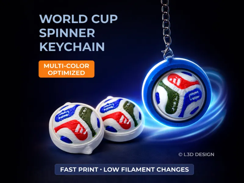 World Cup Spinner Keychain – Custom Country Rings