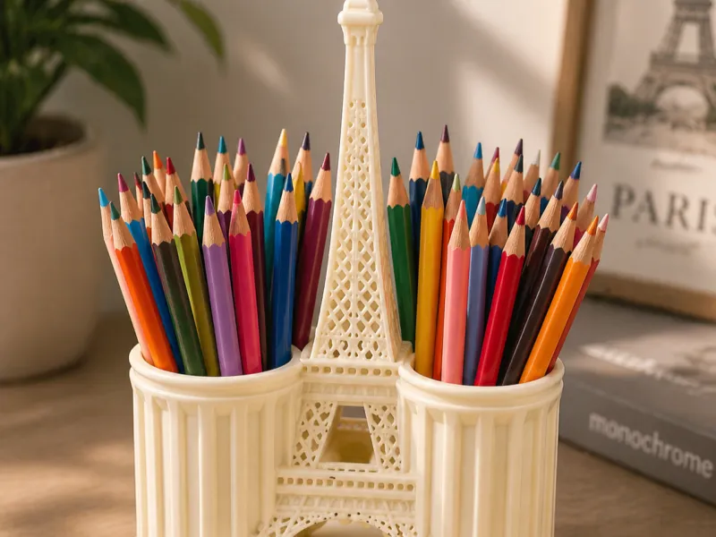 Eiffel Tower Pencil Holder – Paris Desk Organizer
