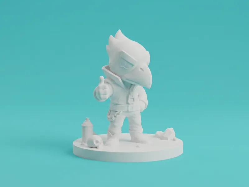 Crow – Brawl Stars Inspired Assassin Figurine