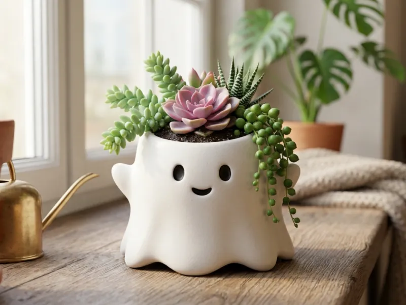 Vaso para suculentas Friendly Little Ghost