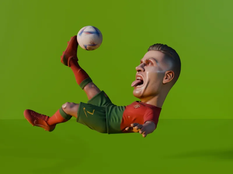 Cristiano Ronaldo "Bicycle Kick" Statue - Premium CR7