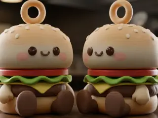 hamburger keychain