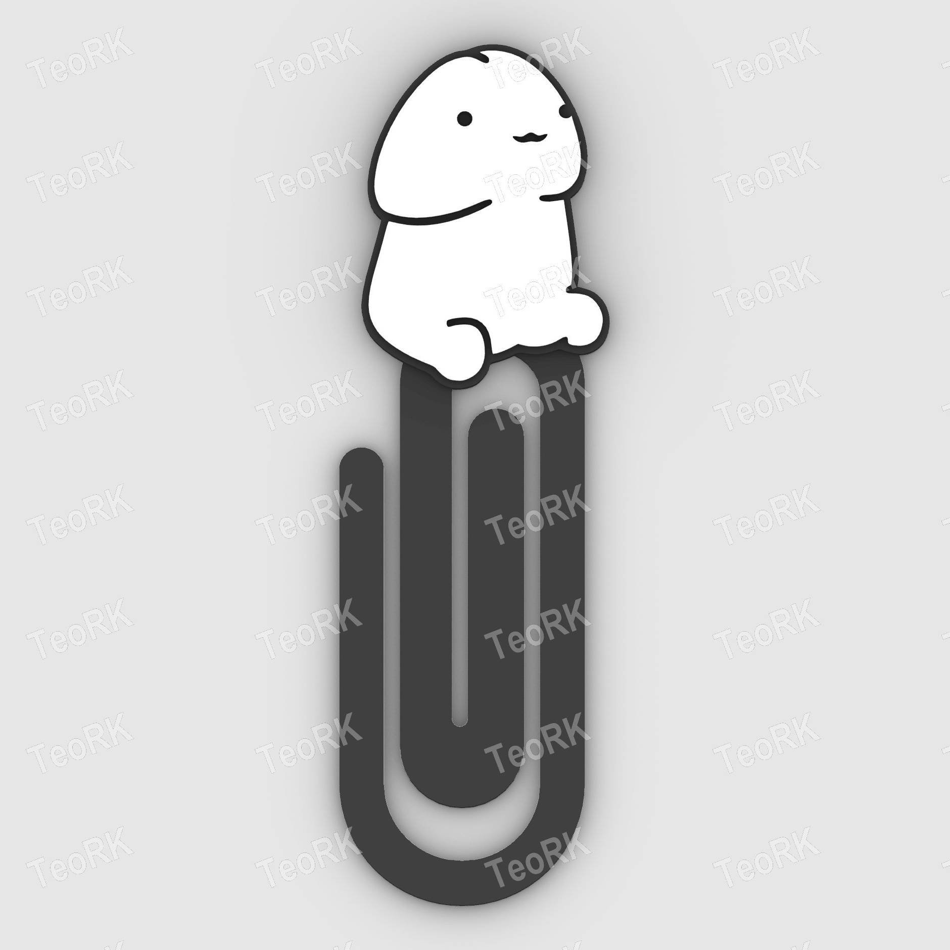 Paperclip Little friend - bookmark - 3MF pre-painted , STL