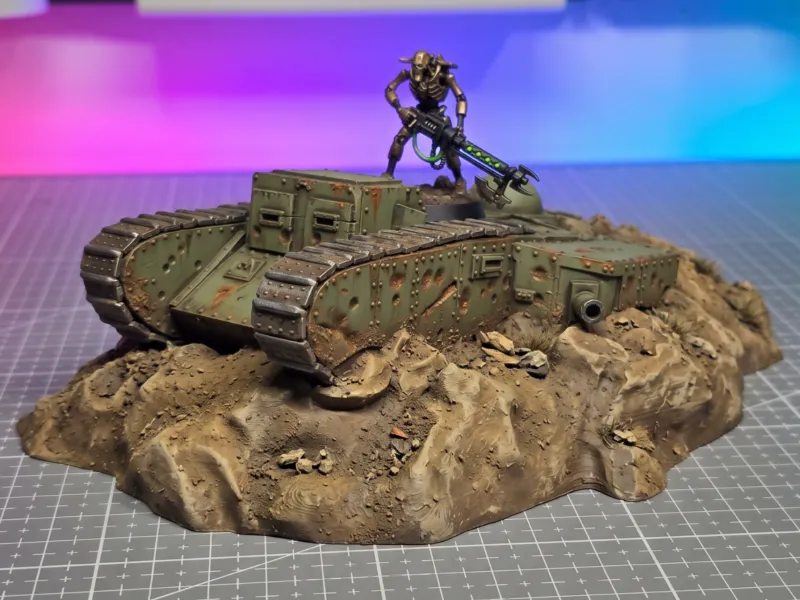 Tanque Enterrado - Terreno de Wargame Grimdark