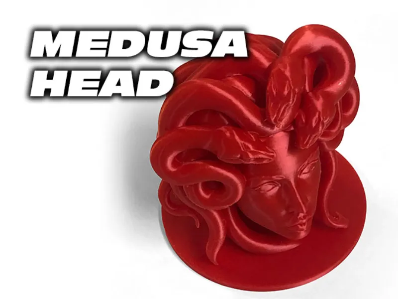 Medusa head sculpture
