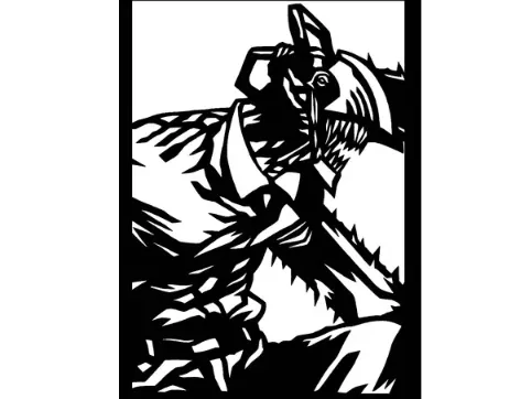 Chainsaw Man stencil