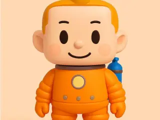 Chibi Tintin Cosmonaute