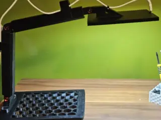 lamp on an adjustable arm