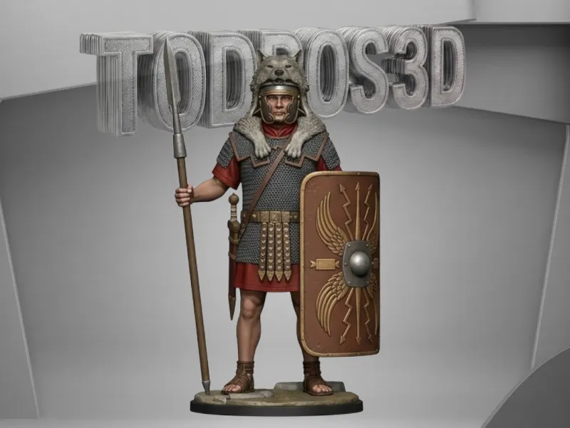 Legionario Romano con Piel de Lobo Estatua Coleccionable