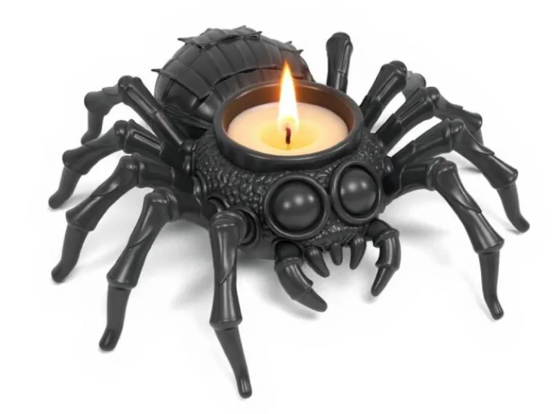 Castiçal de aranha para o Halloween
