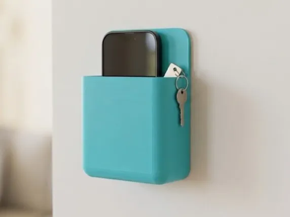 Suporte de Telefone de Parede com Compartimento
