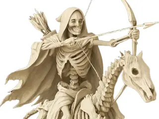 Skeleton and Horse