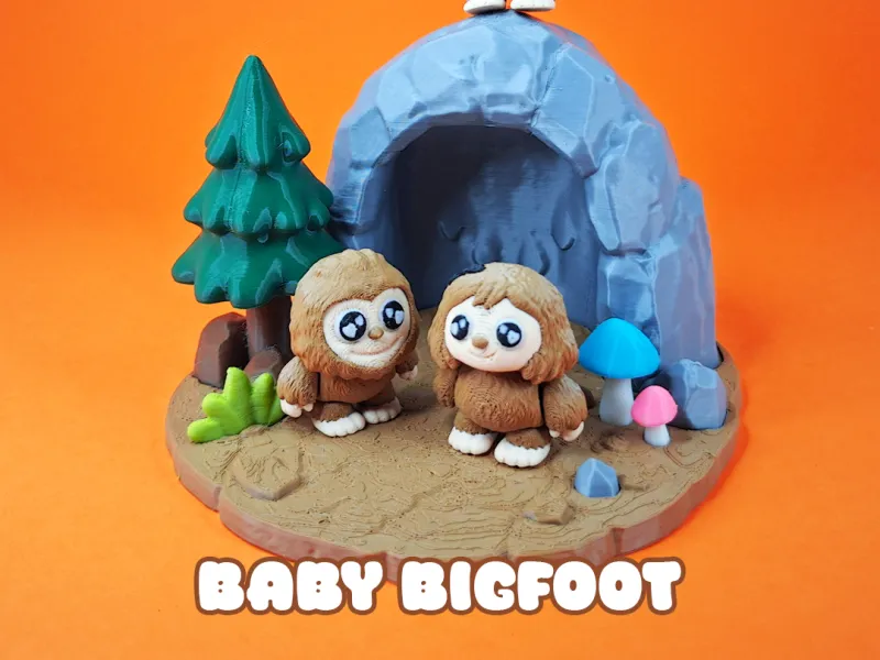 Flexi Baby M. et Mme Bigfoot et Kit Diorama | Tête Mobile V