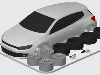Volkswagen Scirocco Kit Card (1:24 scale)