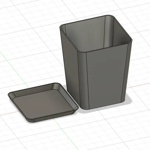 Square plant pot with water tray