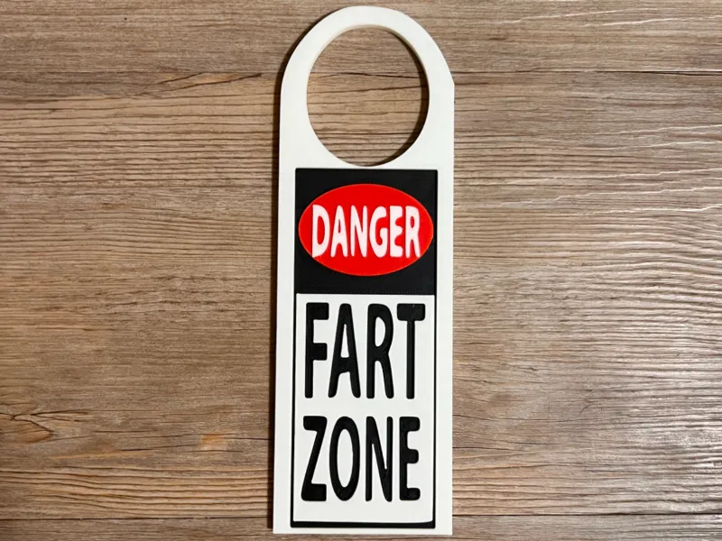 Fart zone door hanger