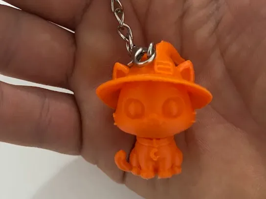 Witch Cat Hallowen keychain